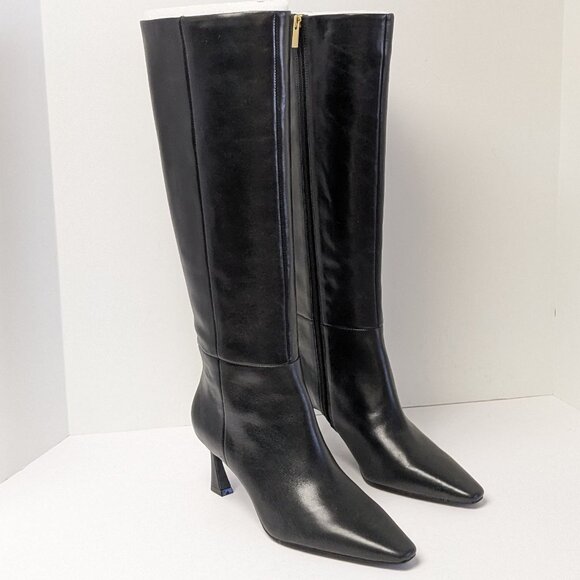 Vince Camuto Sutton Knee High Boots, Black Leather, Women's 9.5 (Narrow Calf)